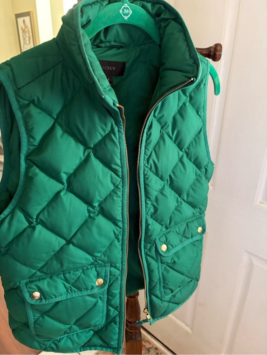 J. Crew Jackets & Blazers - J. Crew Emerald Green Quilted Puffer Vest